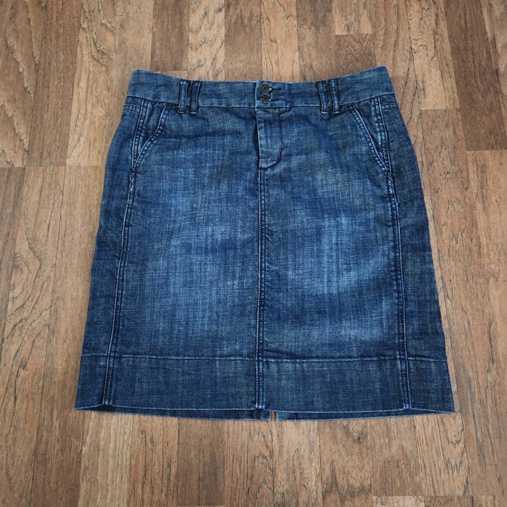 Gap 1969 Limited Edition Denim Pencil Skirt Dark Wash Blue Size 10 Fall 2007 675